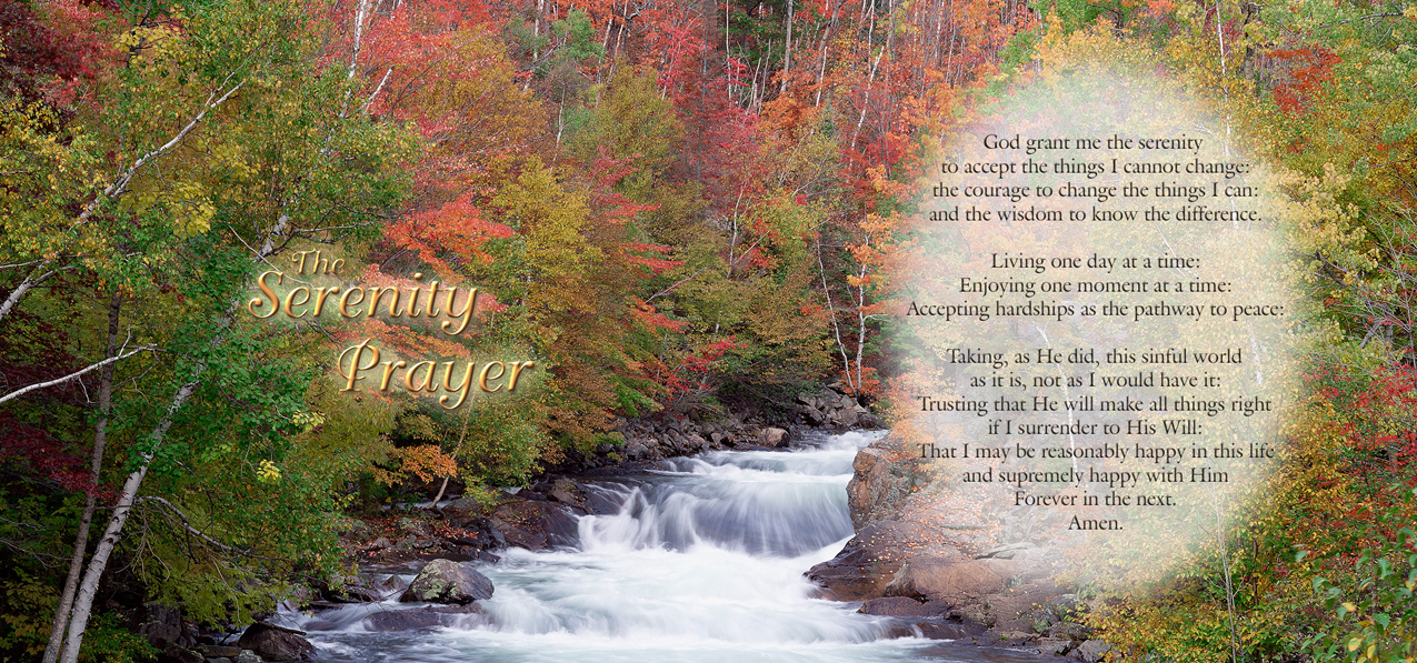 P 128 Water Serenity Prayer (Water Falls)